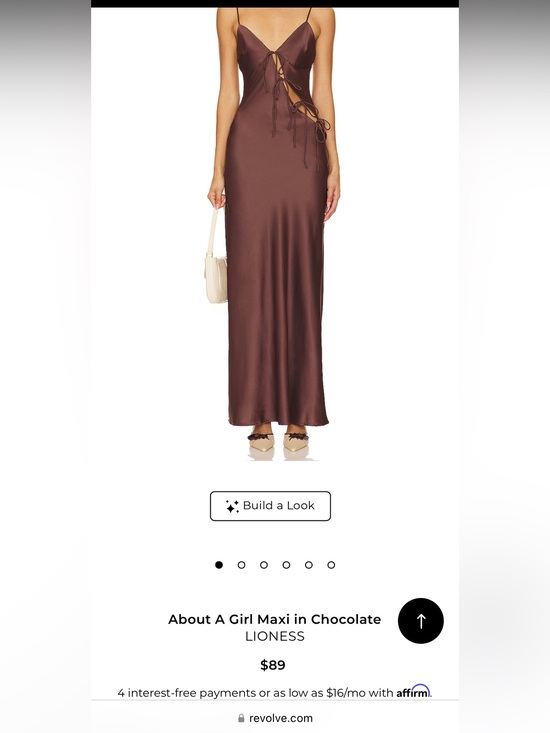 Lioness Dresses & Skirts - Lioness Chocolate Brown Slip Midi with Side Tie Details